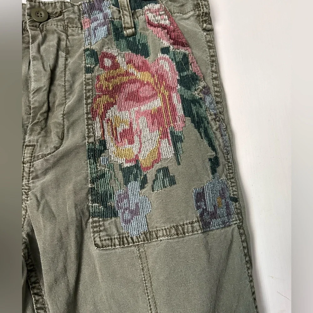 Antholropolie Embroidered Pants